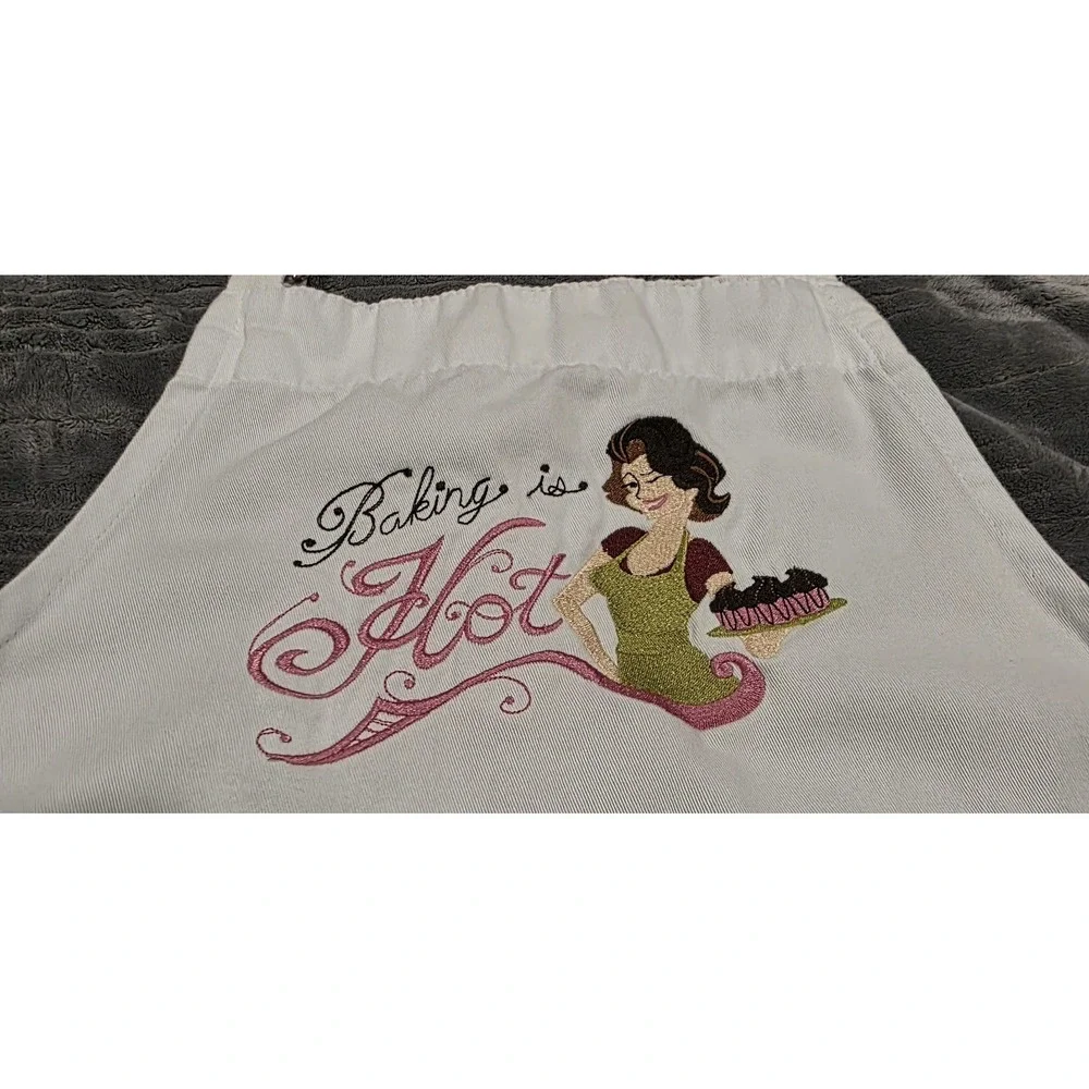 Apron Full White Handmade Embroidery 
